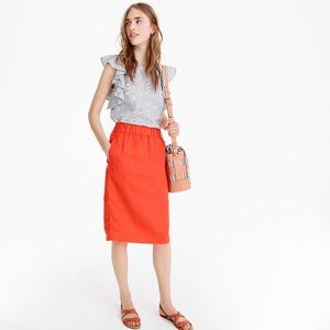NWT J. Crew Point Sur Linen Pull On Skirt XXL